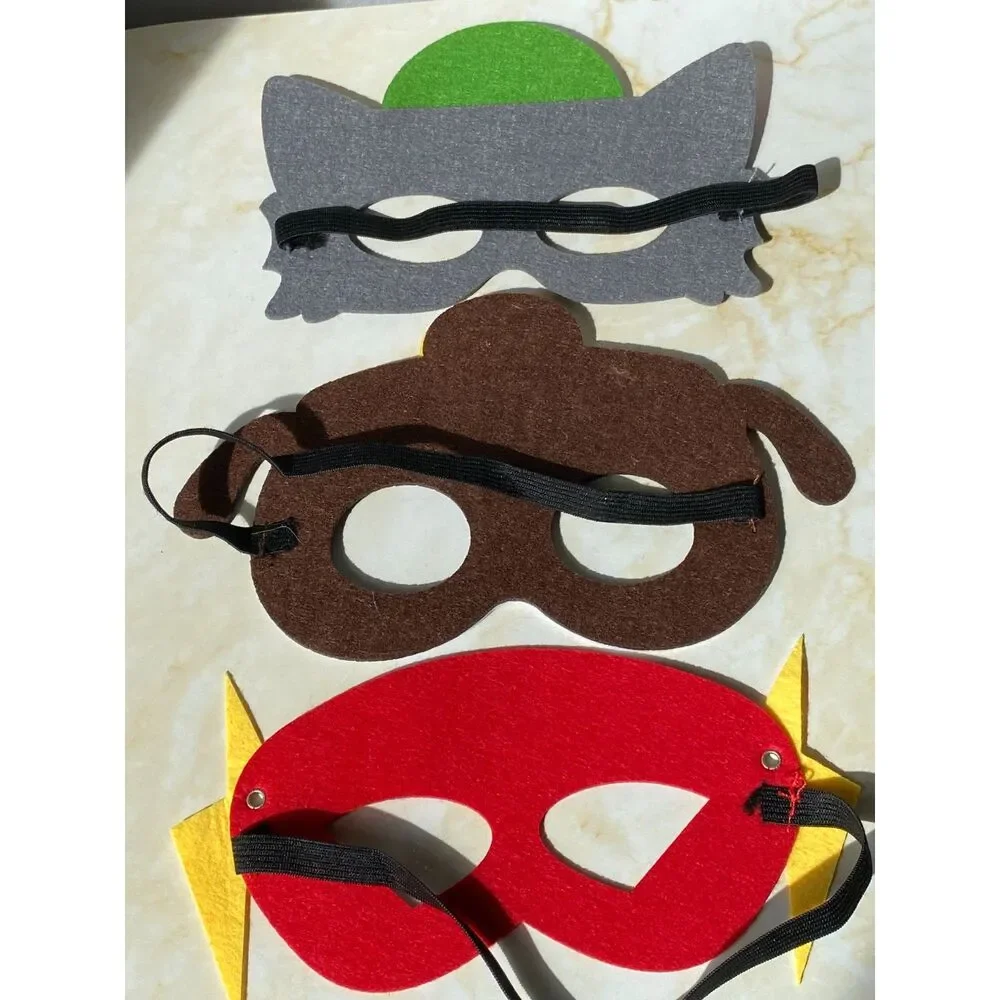 3 PCS Paw Patrol and Flash Masks for Dog Patrol/Superhero Birthday Play Costume